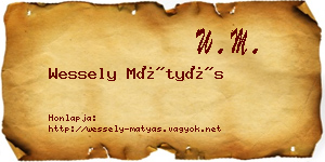 Wessely Mátyás névjegykártya